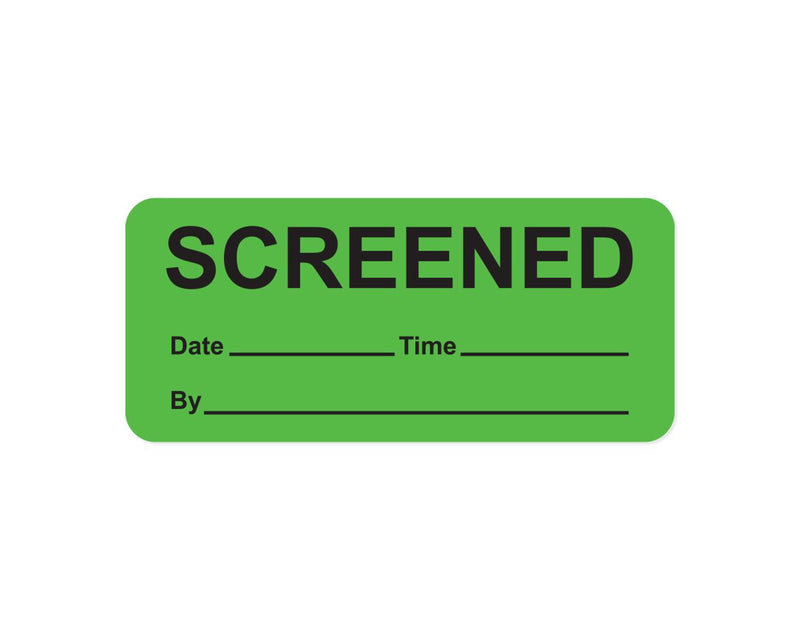 Screened Label Paper Permanent, 1" Core, 2-1/4" X 1" Fluorescent Green, 420 per Roll | 59799006
