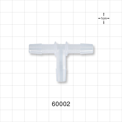 T Connector, Barbed, Natural - Fits 5/16 inch ID Tubing (0.313 inch, 7.94 mm) - 60002