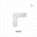 Elbow Connector, Barbed, Natural - Fits 3/8 inch ID Tubing (0.375 inch, 9.53 mm) - 60009