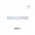 Straight Connector, Barbed, Natural - Fits 1/4 inch ID Tubing (0.25 inch, 6.35 mm) - 60011