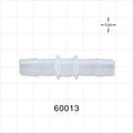 Straight Connector, Barbed, Natural - Fits 3/8 inch ID Tubing (0.375 inch, 9.53 mm) - 60013