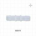 Straight Connector, Barbed, Natural - Fits 1/2 inch ID Tubing (0.5 inch, 12.7 mm) - 60014