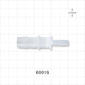 Straight Connector, Reducer, Barbed, Natural - Fits 1/2 inch x 1/4 inch ID Tubing (0.5 inch x 0.25 inch, 12.7 mm x 6.35 mm) - 60016