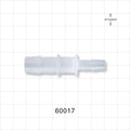 Straight Connector, Reducer, Barbed, Natural - Fits 1/2 inch x 5/16 inch ID Tubing (0.5 inch x 0.313 inch, 12.7 mm x 7.94 mm) - 60017