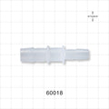 Straight Connector, Reducer, Barbed, Natural - Fits 1/2 inch x 3/8 inch ID Tubing (0.5 inch x 0.375 inch, 12.7 mm x 9.53 mm) - 60018