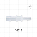 Straight Connector, Reducer, Barbed, Natural - Fits 3/8 inch x 1/4 inch ID Tubing (0.375 inch x 0.25 inch, 9.53 mm x 6.35 mm) - 60019