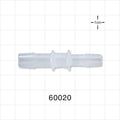Straight Connector, Reducer, Barbed, Natural - Fits 3/8 inch x 5/16 inch ID Tubing (0.375 x 0.313 inch, 9.53 mm x 7.94 mm) - 60020