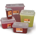 Medegen Medical Products, LLC -Sharps Container 8gal Red/Translucent 13-3/4x14x13-3/4" Horizontal Drop Polypropylene X-Large Stackable 10/Case MAI 8705T