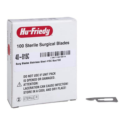 Hu-Friedy Stainless Steel Sterile Surgical Blade #15 100/Bx  - 40-815C