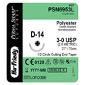 Hu-Friedy Perma Sharp Suture 3-0 27" Polyester Braid D-14 Green 12/Bx - PSN6953L