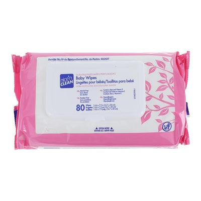 PDI Professional Disposables Nice N Clean Baby Wipes Newborn Alcohol/Paraben Free White Aloe/Vitamin E/Chamomile Scented 7.9x6.6" 12/Case - M225XT
