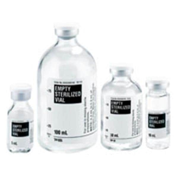 Fresenius Kabi, LLC. Medicine Vial Glass Autoclavable Clear Not made with natural rubber latex 25/Package - SV5