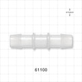 Straight Connector, Barbed, Natural - Fits 5/8 inch ID Tubing (0.625 inch, 15.88 mm) - 61100