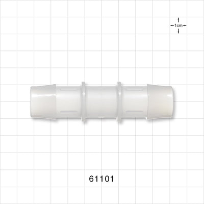 Straight Connector, Barbed, Natural - Fits 3/4 inch ID Tubing (0.75 inch, 19.05 mm) - 61101