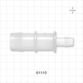 Straight Connector, Reducer, Barbed, Natural - Fits 1 inch x 1/2 inch ID Tubing (1 inch x 0.5 inch, 25.4 mm x 12.7 mm) - 61110