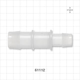 Straight Connector, Reducer, Barbed, Natural - Fits 1 inch x 3/4 inch ID Tubing (1 inch x 0.75 inch, 25.4 mm x 19.05 mm) - 61112