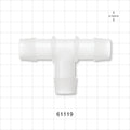 T Connector, Barbed, Natural - Fits 3/4 inch ID Tubing (0.75 inch, 19.05 mm) - 61119
