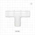 T Connector, Barbed, Natural - Fits 1 inch ID Tubing (1 inch, 25.4 mm) - 61120