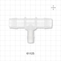 T Connector, Reducer, Barbed, Natural - Fits 3/4 inch ID Tubing (0.75 inch, 19.05 mm); Fits 1/2 inch ID Tubing (0.5 inch, 12.7 mm) - 61125
