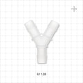 Y Connector, Barbed, Natural - Fits 5/8 inch ID Tubing (0.625 inch, 15.88 mm) - 61128