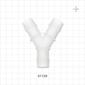 Y Connector, Barbed, Natural - Fits 3/4 inch ID Tubing (0.75 inch, 19.05 mm) - 61129
