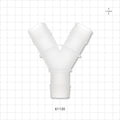 Y Connector, Barbed, Natural - Fits 1 inch ID Tubing (1 inch, 25.4 mm) - 61130