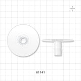 Bag Port Flange with Dimples, Barbed, Natural - Fits 1/2 inch ID Tubing (0.5 inch, 12.7 mm) - 61141