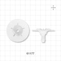 Bag Port Flange with Ribbed Base, Barbed, Natural - Fits 1/4 inch ID Tubing (0.25 inch, 6.35 mm) - 61177