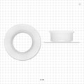 Bag Port Flange with Flat Plate, Natural - 3 inch Sanitary Flange - 61186