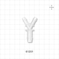Y Connector, Reducer, Barbed, Natural - Fits 1/4 inch ID Tubing (0.25 inch, 6.35 mm); Fits 3/8 inch (0.375 inch, x 9.53 mm) - 61201