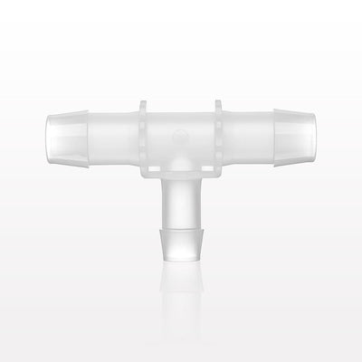 T Connector, Reducer, Barbed, Natural - Fits 1 inch ID Tubing (1 inch, 25.4 mm) Fits 3/4 inch ID Tubing (0.75 inch, 19.05 mm) - 61205