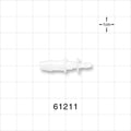 Straight Connector, Reducer, Barbed, Natural - Fits 3/16 inch x 3/32 inch ID Tubing (0.188 inch x 0.094 inch, 4.76 mm x 2.38 mm) - 61211