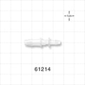 Straight Connector, Reducer, Barbed, Natural - Fits 3/16 inch x 3/32 inch ID Tubing (0.188 inch x 0.094 inch, 4.76 mm x 2.38 mm) - 61214