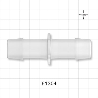 Straight Connector, Barbed, Natural - Fits 3/4 inch ID Tubing (0.75 inch, 19.05 mm) - 61304