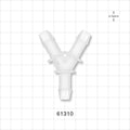 Y Connector, Barbed, Natural - Fits 3/8 inch ID Tubing (0.375 inch, 9.53 mm) - 61310