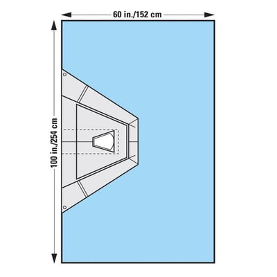 O & M Halyard -Orthoarts 100x60" Sterile Arthroscopy Drape Fenestrated 89492