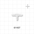 T Connector, Barbed, Natural - Fits 1/8 inch ID Tubing (0.125 inch, 3.18 mm) - 61407
