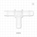 T Connector, Barbed, Natural - Fits 3/4 inch ID Tubing (0.75 inch, 19.05 mm) - 61413
