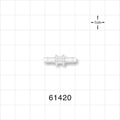 Straight Connector, Barbed Natural - Fits 1/8 inch ID Tubing (0.125 inch, 3.18 mm) - 61420