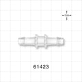 Straight Connector, Barbed, Natural - Fits 1/4 inch ID Tubing (0.25 inch, 6.35 mm) - 61423