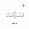 Straight Connector, Barbed Natural - Fits 3/8 inch ID Tubing (0.375 inch, 9.53 mm) - 61425