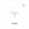 T Connector, Barbed, Natural - Fits 1/8 inch ID Tubing (0.125 inch, 3.18 mm) - 61430