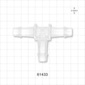 T Connector, Barbed, Natural - Fits 1/2 inch ID Tubing (0.5 inch, 12.7 mm) - 61433