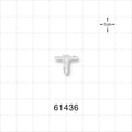 T Connector, Reducer, Barbed, Natural - Fits 1/16 inch ID Tubing (0.063 inch, 1.59 mm); Fits 3/32 inch ID Tubing (0.094 inch, 2.38 mm) - 61436