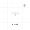 T Connector, Reducer, Barbed, Natural - Fits 3/32 inch ID Tubing (0.094 inch, 2.38 mm); Fits 1/16 inch ID Tubing (0.063 inch, 1.59 mm) - 61438