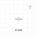 Straight Connector, Reducer, Barbed, Natural - Fits 3/32 inch x 1/16 inch ID Tubing (0.094 inch x 0.063 inch, 2.38 mm x 1.59 mm) - 61458