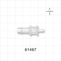 Straight Connector, Reducer, Barbed, Natural - Fits 1/4 inch x 1/8 inch ID Tubing (0.25 inch x 0.125 inch, 6.35 mm x 3.18 mm) - 61467
