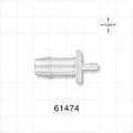 Straight Connector, Reducer, Barbed, Natural - Fits 3/8 inch x 1/8 inch ID Tubing (0.375 inch x 0.125 inch, 9.53 mm x 3.18 mm) - 61474