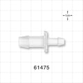 Straight Connector, Reducer, Barbed, Natural - Fits 3/8 inch x 1/4 inch ID Tubing (0.375 inch x 0.25 inch, 9.53 mm x 6.35 mm) - 61475