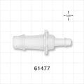 Straight Connector, Reducer, Barbed, Natural - Fits 1/2 inch x 1/4 inch ID Tubing (0.5 inch x 0.25 inch, 12.7 mm x 6.35 mm) - 61477